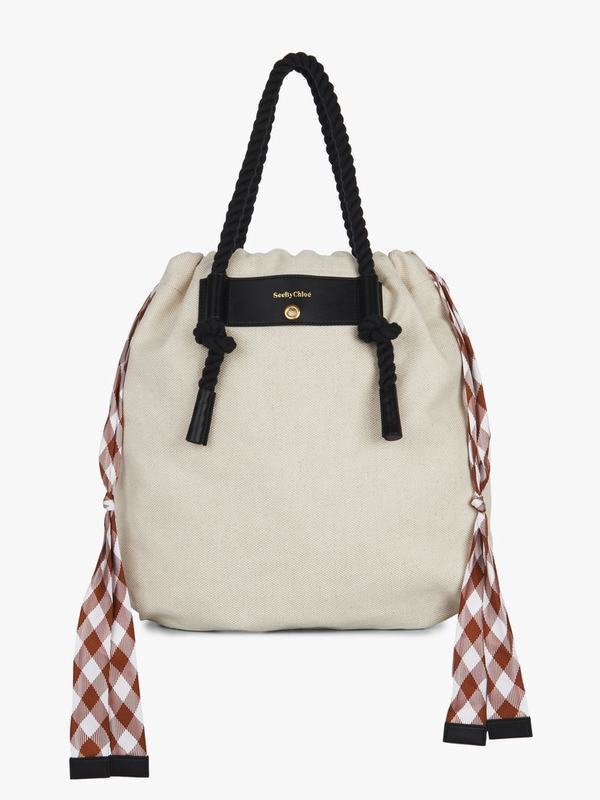 Chloé Tote Mujer Beth Beige Nylon BUGE74569